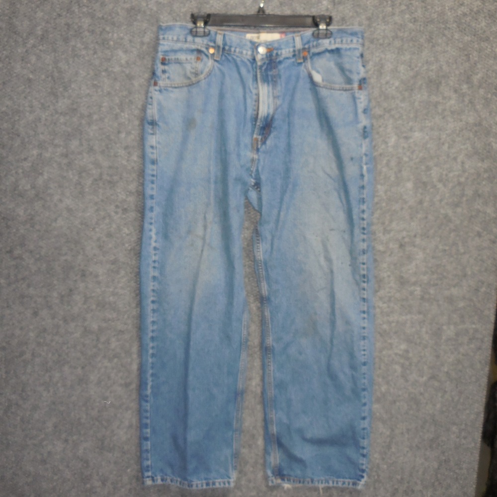 Levis 569 Loose Straight Jeans Mens 34x32 Blue Denim Y2K Wide Leg Baggy 2000s